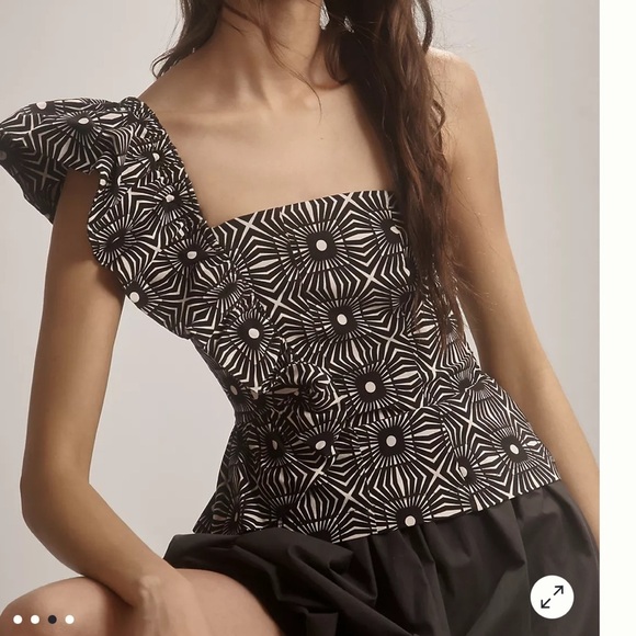 Anthropologie Tops - By Anthropologie Ruffled One Shoulder Tank